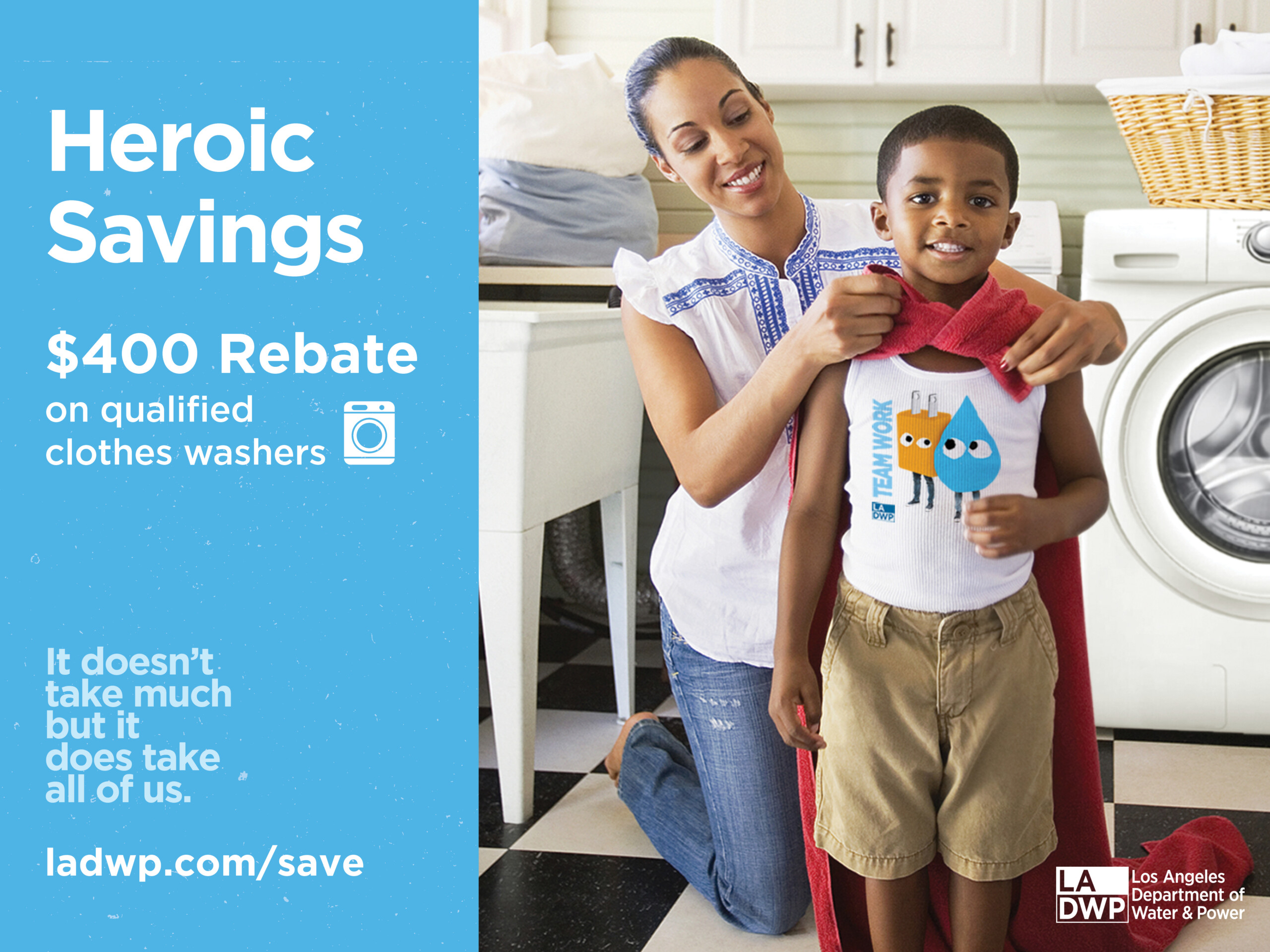 LADWP Increases Clothes Washer Rebate To 400 To Help Customers Achieve LADWP Increases Clothes Washer Rebate To 400 To Help Customers Achieve